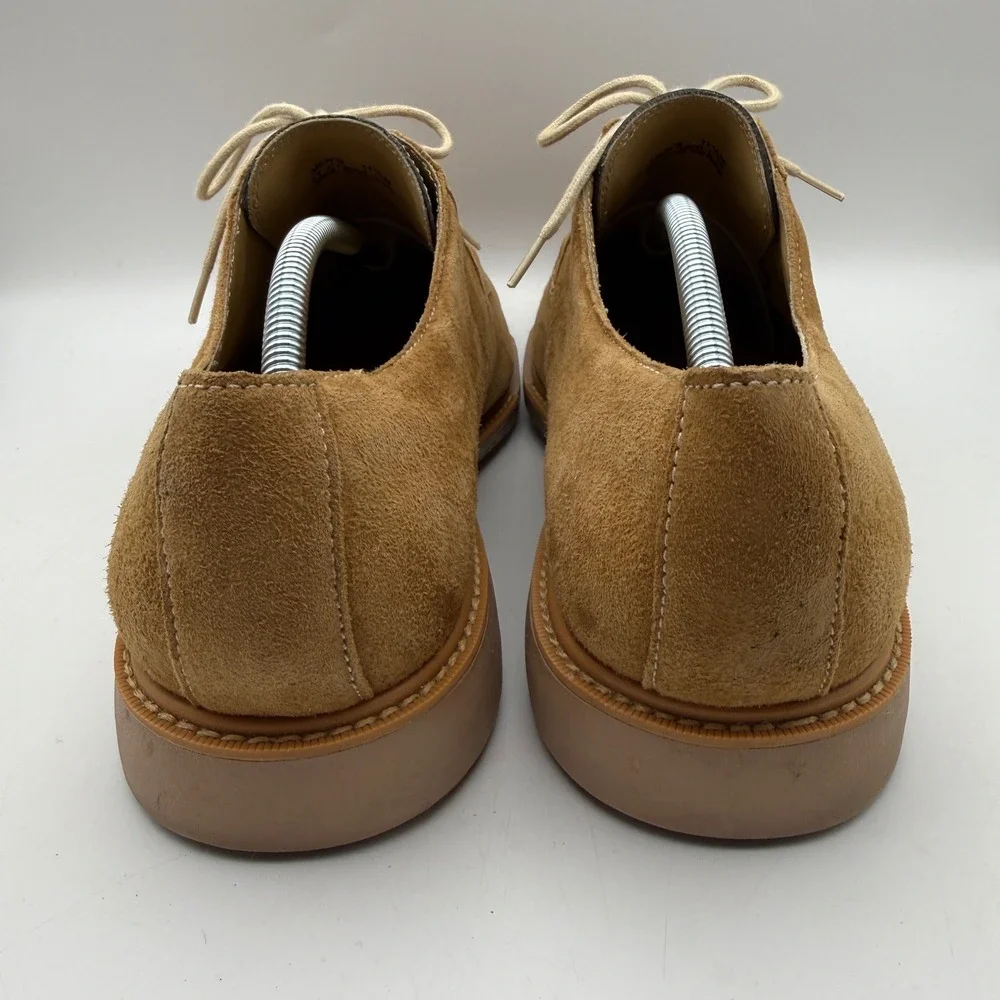 Cole Haan Grand.OS Derby Shoes Mens 11.5 Tan Suede Plain Toe C13800